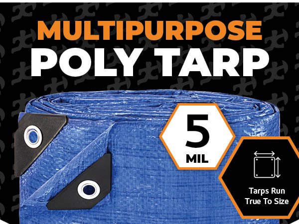 Xpose Safety multipurpose poly tarp protective cover durable waterproof weather proof 5 mil thick