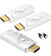 Wireless HDMI Transmitter and 2 Receivers 382FT/100M, 2.4G+5G, Plug &amp; Play, Wireless HDMI Support...
