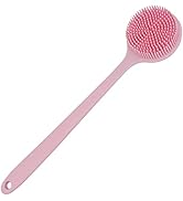 DNC Soft Silicone Back Scrubber Shower Bath Body Brush with Long Handle, BPA-Free, Hypoallergenic...
