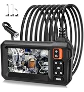 Endoscope Camera with Light, 4.3" Inspection Camera, 1920P HD Borescope Camera with 8 LED Lights,...
