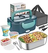 AOSION Electric Lunch Box for Adults, Heated Lunch Box 3-IN-1 80W Self Portable Food Warmer for C...