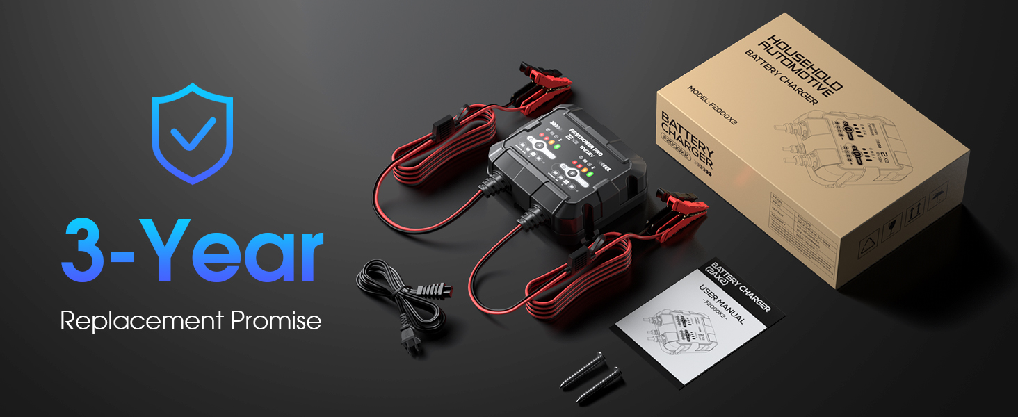 4A (2A/Bank) Car Battery Charger