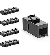 Awishwell CAT6 RJ45 Keystone Coupler 24Pack, CAT6 RJ45 Keystone Jack Inline Coupler Female to Fem...