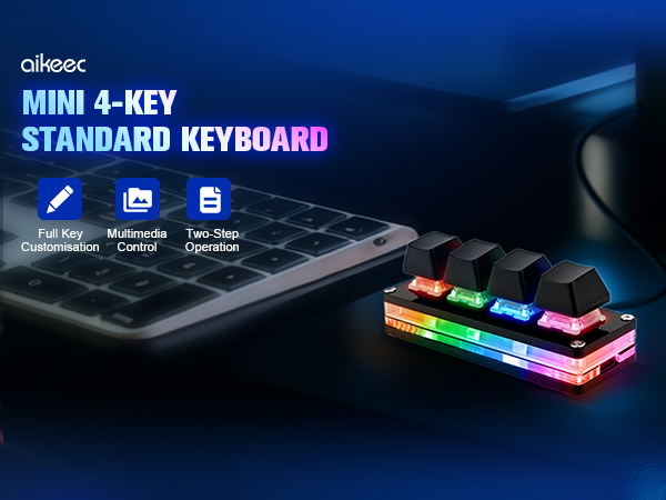 4 key mini mechanical programmable keypad keyboard cherry shaft