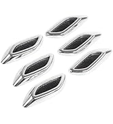 Diamall 6 PCS Car Fender Trim Decorative, Fashion Air Flow Fender Side Intake Vent Decoration Dec...