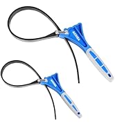 ACOSEA Strap Wrench,2-Pack Oil Filter Wrench Diameter 6" and 4" Heavy Duty Rubber Strap,Adjustabl...