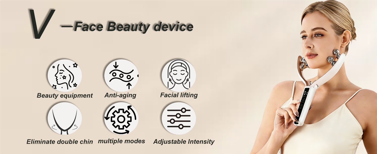 face massager tool lymphatic drainage massager red light therapy for face roller neck massage guasha