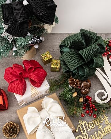 Crinkled Velvet Wired Ribbon