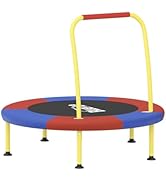 BLUERISE 3FT Toddler Trampoline for Kids Indoor Play for Kids Easy to Assemble Recreational Baby ...