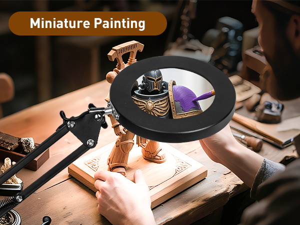 magnifying light crafting embroidery miniature painting reading small print soldering repair nailing