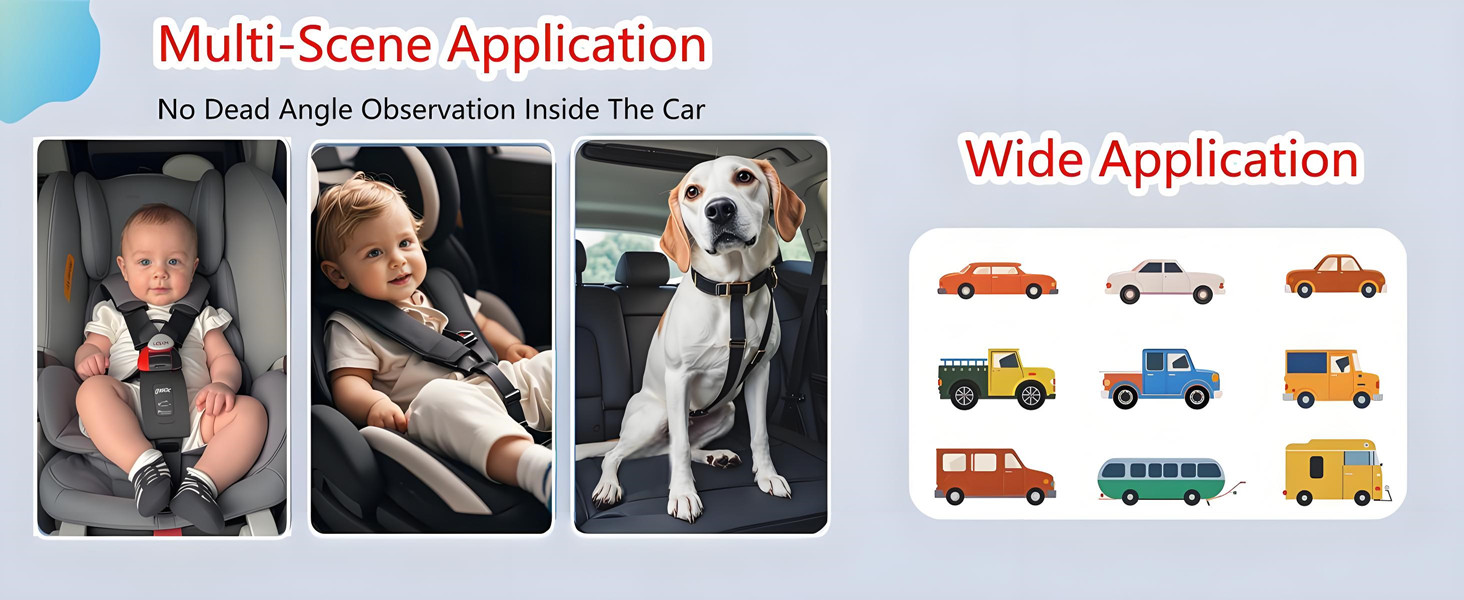 Car Baby Camera With Monitor Suitable for babies, pets, and newborns.