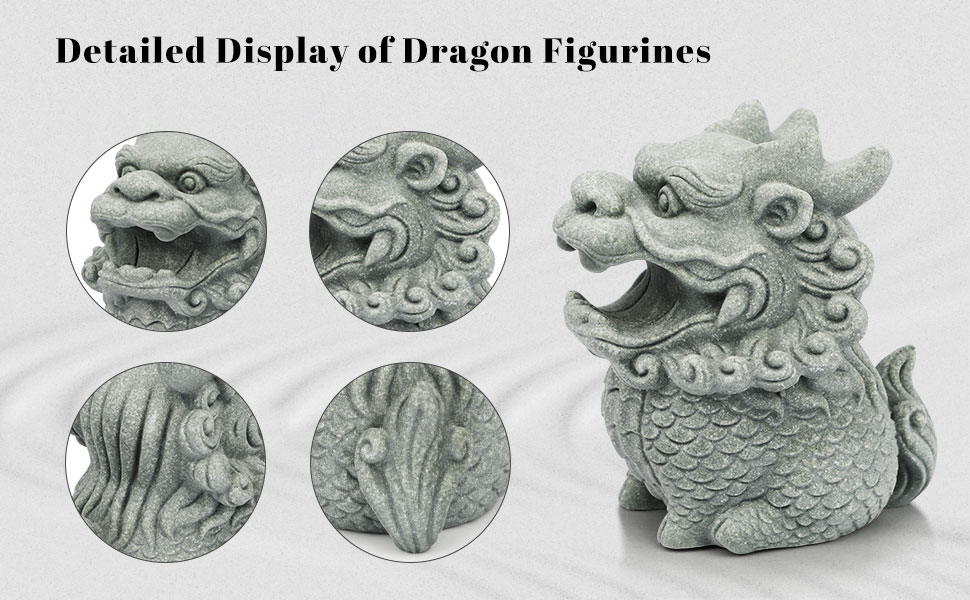 dragon detail display figurines