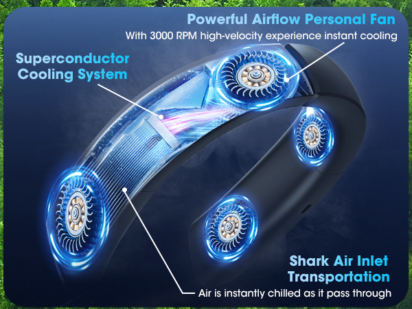 neck fan rechargable portable neck fan foldable neck fan personal fan neck fans that blow cold air