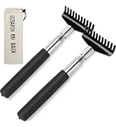 2 Pack Oversized Portable Extendable Back Scratcher, Upgraded Metal Stainless Steel Telescoping B...