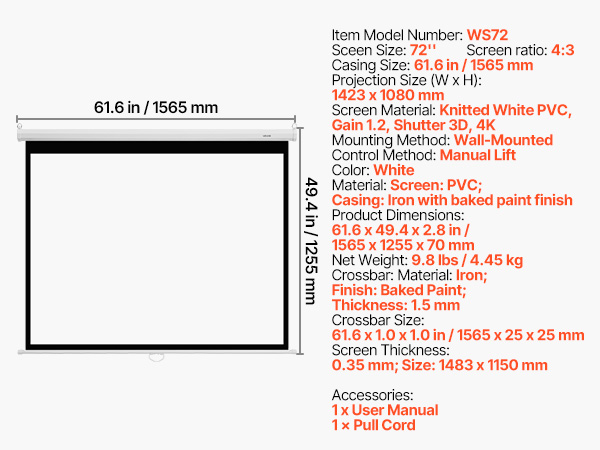 rolling projector screen
