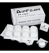 Dip Foam, 24Pcs Dip Caps Dip Foam Rinse Caps Cups Cleaning Tip Rinse Disposable Dip Clean Cap for...