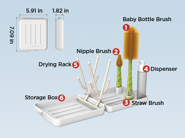 portable bottle brush