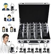 EXMAX EX-938 Wireless Headset Microphone Audio Tour Guide System for Church Translation Teaching ...