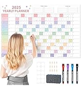 Ospelelf Wall Calendar 2025 Large 32'' x 48'' Dry Erase Calendar for Wall, 1 Yearly Laminated Fam...