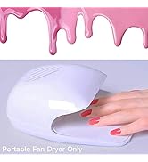 Nail Fan Dryer for Regular Nail Polish, Portable Nail Dryer Nail Art Polish Machine Quick Dry Nai...