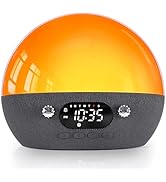 MOMILLA Sunrise Alarm Clock with Bluetooth Speaker, White Noise Sound Machine for Sleep, Clocks f...