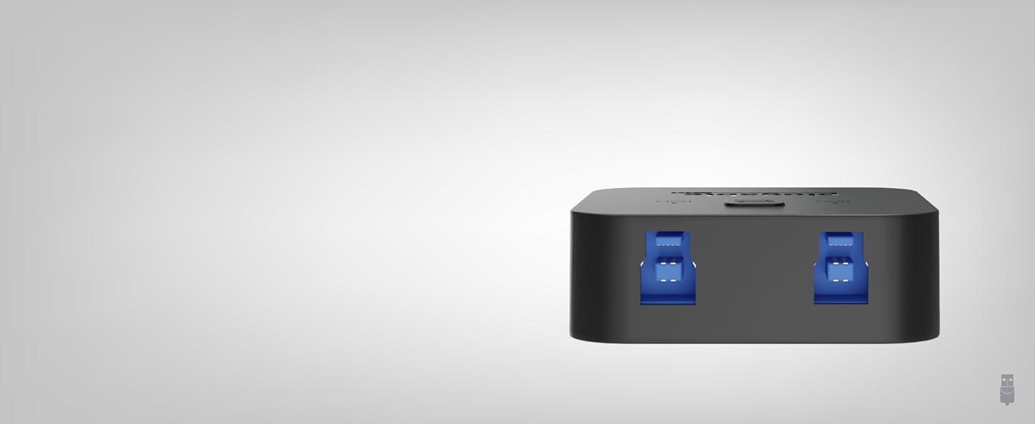 Use a usb 3.0 switch 2 computers in your home office to share peripherals and streamline workflows.