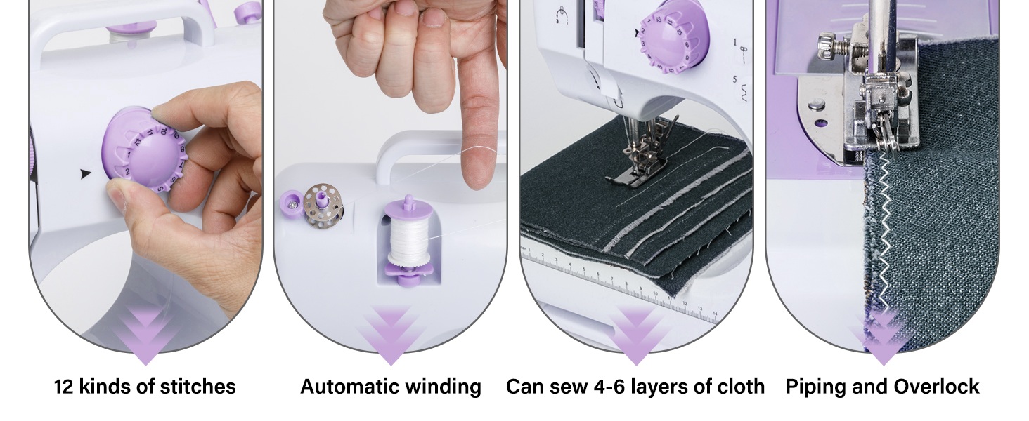 Sewing Machine with Extension Table, Mini Sewings Machines Portable Electric Sewing Machine