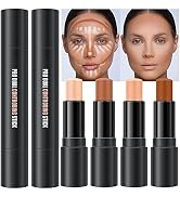 evpct 4 Color Contour Stick Makeup Set Concealer Bronzer Stick Cream Contour Palette Contour Cont...
