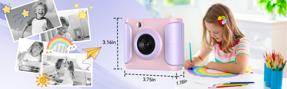 Instant Print Camera for Kids