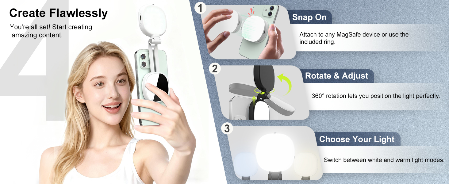 magnetic ring light for iphone selfie ring light iphone light for video recording