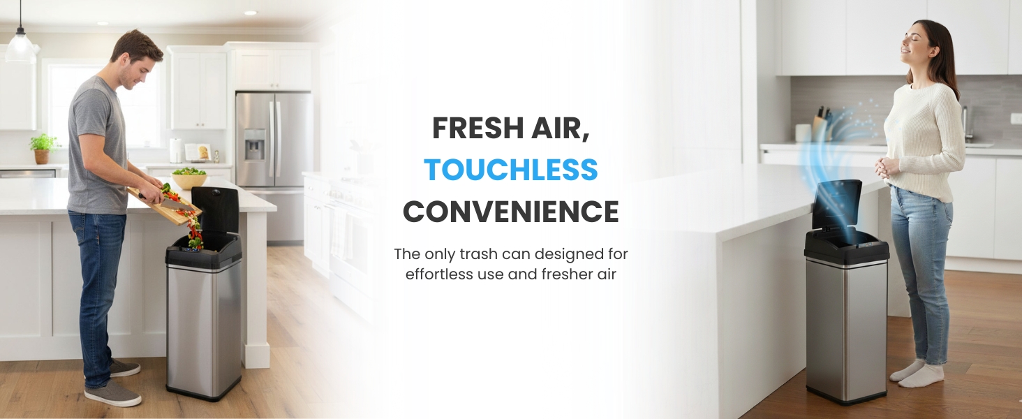 13 gallon sensor trash can for kitchen