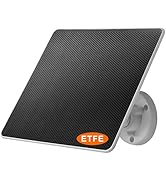 LIYVZ 5W Solar Panel for Security Camera, High Efficiency 5V Solar Charger with USB-C &amp; Micro USB...
