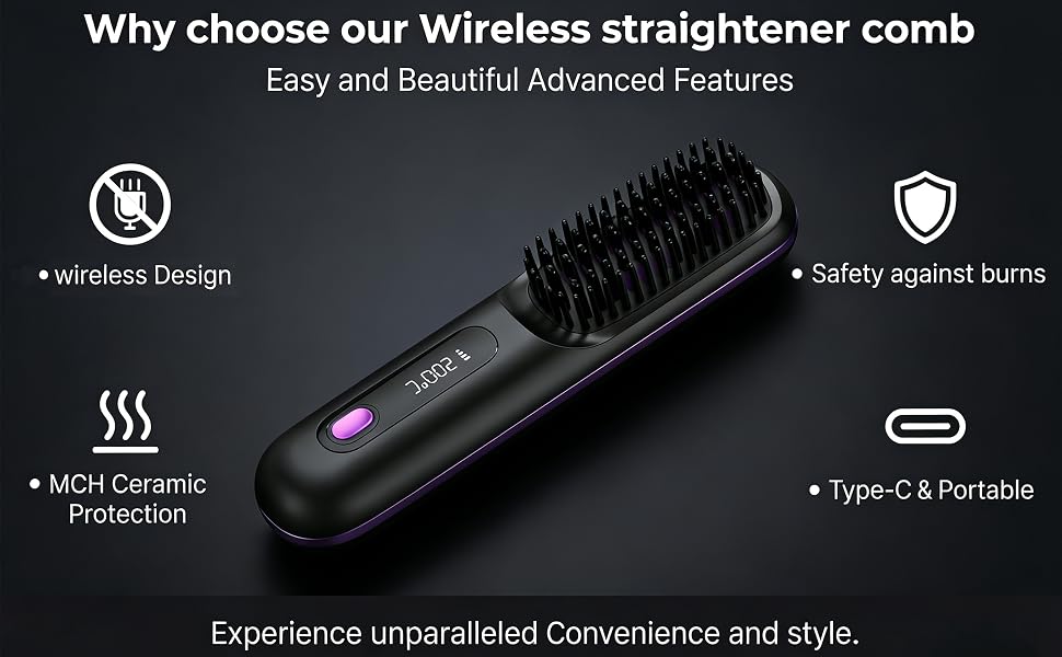Portable hair straightener