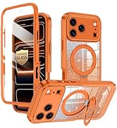 v-Golvin for iPhone 17 Pro Max Case,[Magnetic Stand][Fit for MagSafe][Glitter Card][Built-in 9H+ ...