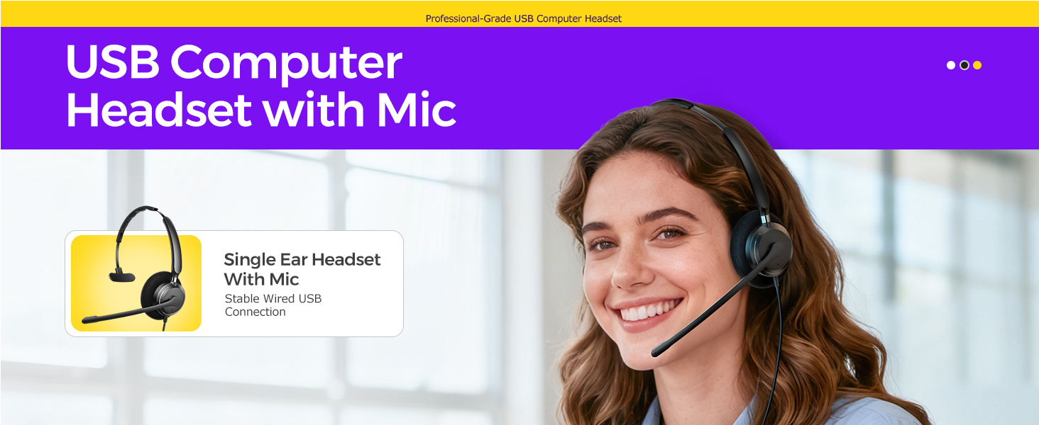 Computer Headset with mic for PC