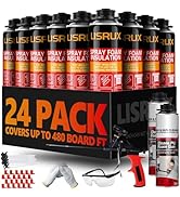 Spray Foam Insulation Kit - Versatile Self Expanding Polyurethane Foam, Closed Cell Heat Insulati...