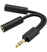 Zeskit 3.5mm Jack Stereo Audio Splitter Y Cable for Connecting 2 Earphones Headphones to iPhone i...