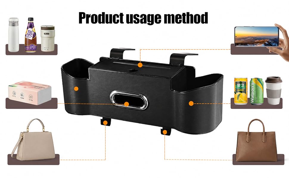 4 in 1 Multifunctional Car Back Seat Storage Box
