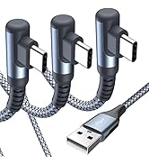USB C Cable Right Angle [3-Pack, 10FT+6.6FT+3.3FT], sweguard USB Type C Charger Fast Charging Cab...