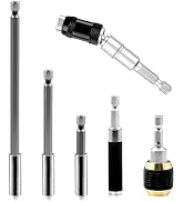 Drill Bit Holder Extension 6Pc Flexible Magnetic Swiveling Bit Tip Holder Bar Set Chuck Adapter E...