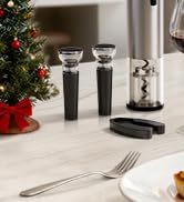 BABONIR 7-in-1 Electric Wine Opener Gift Set, Stainless Steel Automatic Corkscrew with Automatic ...