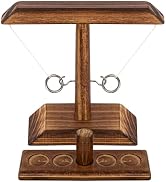 DreamToyz Ring Toss Game, Ring Toss with Shot Ladder, Fun Hook and Ring Game, Handmade Wooden Int...