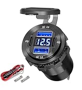 4 Port Aluminum Alloy USB Outlet,WNNBTOVN USB C Car Charger Adapter,108W Cigarette Lighter Fast C...