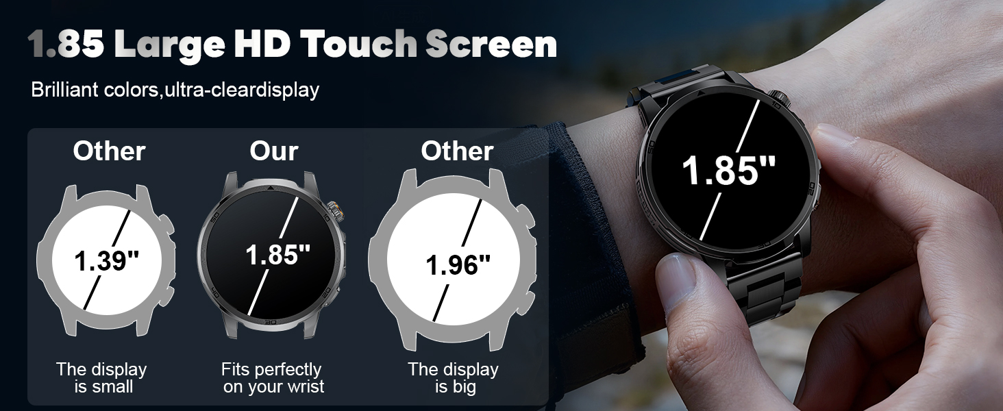 1.85&amp;#39;&amp;#39; smart watches for men