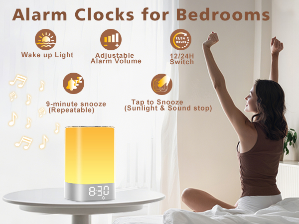 alarm clocks for bedrooms sunrise alarm clock kids alarm clock reloj despertador de mesa de noche