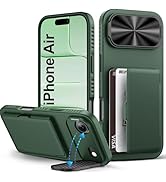 BXYJY for iPhone Air Wallet Case, Credit Card Holder (3-5 Card), Camera Cover Stand, Military Gra...
