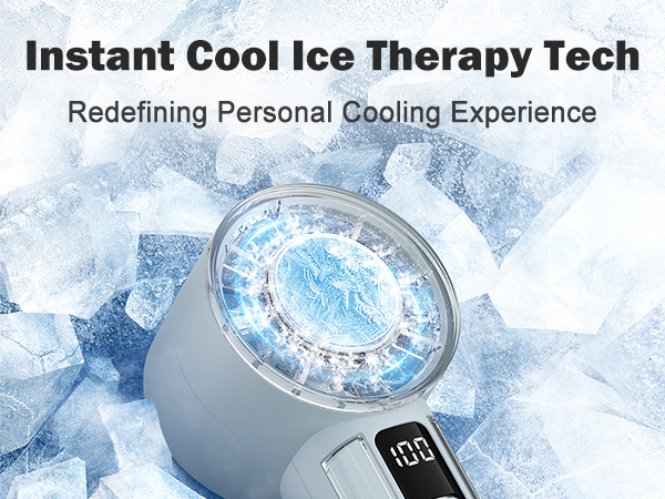 handheld fan with cooling compress