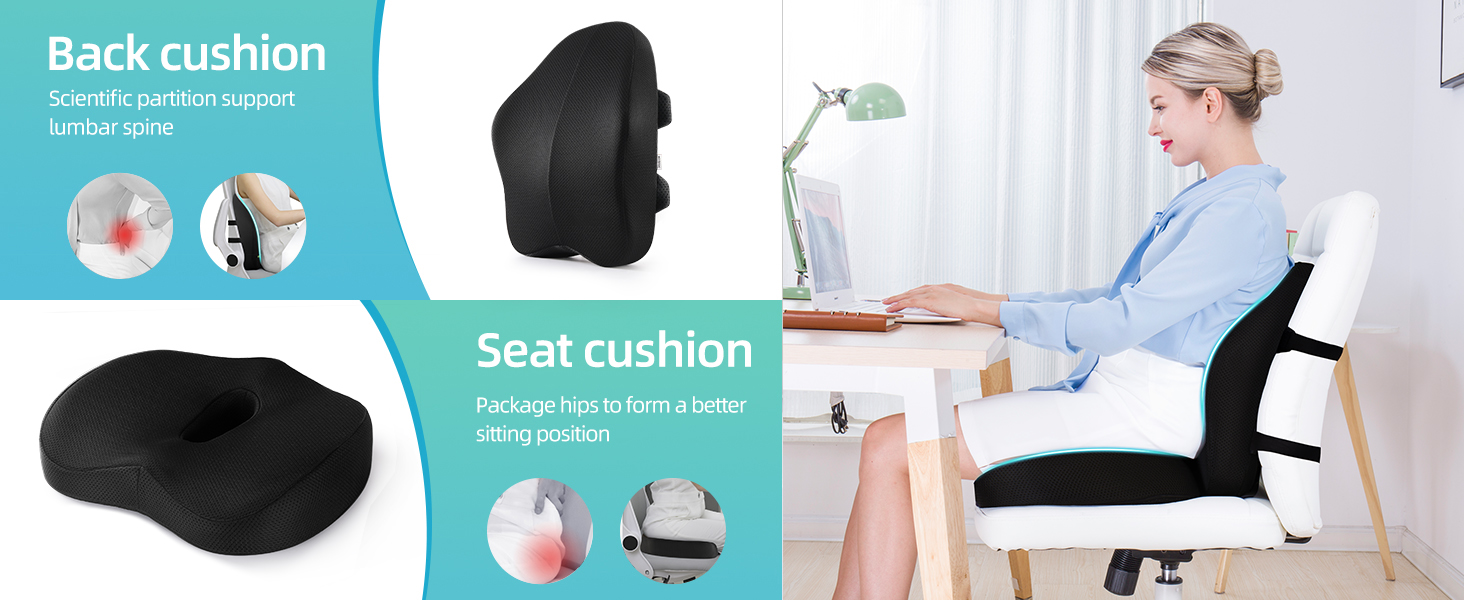 Seeknow lumbar support pillow for office chair