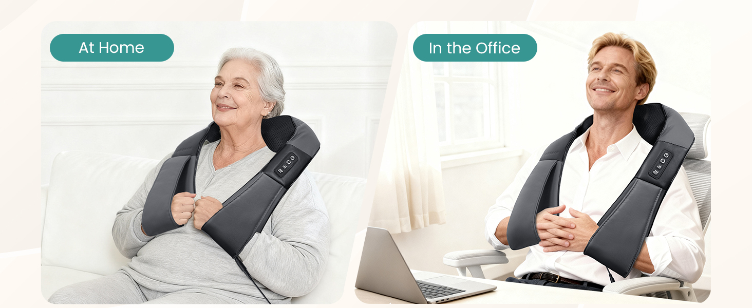 Nekteck Shiatsu Neck Massager for Pain Relief Deep Tissue with Heat gifts for men women birthday