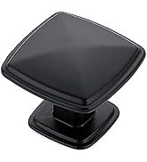 Ravinte 25 Pack Matte Black Kitchen Cabinet Square Knob Single Hole Cabinet Hardware for Dresser ...